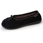 Isotoner Chaussons ballerines Femme Noir beige