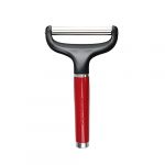Kitchen Aid Couteau Éplucheur pour Fromages en Inox Rouge Cerise et Noir