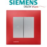 Interrupteur Volet Roulant Silver Delta Viva Plaque Métal Marron