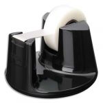 Tesa Dévidoir Compact noir avec un ruban d'adhésif invisible 19mm x 33m - Lot de 2