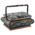 Aubry Gaspard Boite à couture en bois teinté 28 x 21 x 13 cm