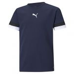Puma Mixte enfant Shirt, Coupe régulière, Polyester, Peacoat Noir Blanc, 140