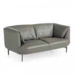 Prix Canap&eacute; 2 Places en Cuir Hygaz 175cm Gris