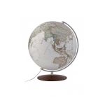 Atmosph&egrave;re Globe terrestre lumineux Fusion Executive socle en fr&ecirc;ne
