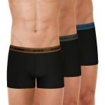 Athena Lot de 3 boxers Easy Recycl&eacute; noir en coton