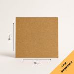 Plaque MDF brute 30x30 cm (300x300 mm) - Épaisseur 3 mm - Découpe bois rectangulaire pour bricolage déco maquette DIY