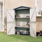 VidaXL Abri de jardin Gris 107,5x46x183 cm Acier galvanisé