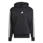 Adidas Sweat &agrave; capuche Essentials Fleece 3S noir pur blanc - S