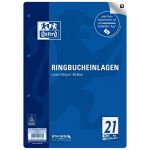 Oxford 400131464 Lot de 50 feuilles de classeur A4 ligné sans marge 90 g/m² Lin. 21 - ligné sans bord. a4