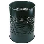 Durable Corbeille à papier métal déco noir