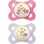 Mam Original Pure Noche Chupete Silicona Rosa/Morado 2-6M 2 uds