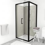 Aurlane Parois de douche pivotante - Factory - style industriel - 90x200