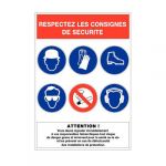 Novap Panneau 460 x 320 mm respectezles consignes de securite 473