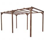 Habrita Pergola THONON en bois thermo chauff&eacute; sans couverture 14,80 m&sup2;