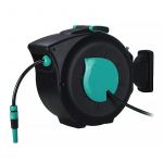 Dévidoir mural automatique Suan Kit complet Longueur du tuyau : 30m + 2m Noir