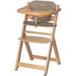 Bébé Confort Timba + Coussin, Chaise Haute Bébé Evolutive, 6 Mois - 10 Ans, Jusqu'à 30 kg, Plateau Amovible, Assise/Repose-pieds Réglables, Compatible avec Timba Baby, Natural Wood + Beige