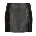 Only Jupes ONLLENI FAUX LEATHER SLIT SKIRT PNT - Couleur S,M,L,XL,XS - Taille Noir