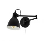 Eglo Applique murale SAN PERI Noir, 1 lumi&egrave;re - Moderne - Int&eacute;rieur - PERI - D&eacute;lai de livraison moyen: 10 &agrave; 14 jours ouvr&eacute;s. Port gratuit France m&eacute;tropolitaine et Belgique d&egrave;s 100 &euro;.