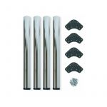 Emuca Kit de 4 pieds r&eacute;glables pour table D. 60 x 710 mm en acier peint nickel satin&eacute;