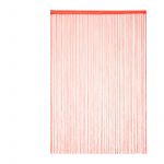 Relaxdays Rideau &agrave; Fils - 145 x 245 cm - Passe au Tunnel - Peut &ecirc;tre Raccourci - pour Portes et fen&ecirc;tres - Lavable - Rouge