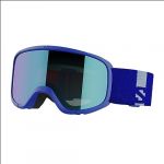 Salomon Lumi Masque de Ski Unisexe pour Enfant, Champ de Vision Élargi, Idéal pour le Ski et le Snowboard, Bleu, Taille Unique