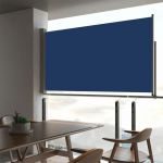 VidaXL Auvent Lat&eacute;ral R&eacute;tractable de Patio Bleu 160x300 cm