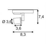 SLV Spot LED pour Rail Monophas&eacute; PURI | Spot Orientable et Inclinable pour Rail, Spot LED, Projecteur de Plafond, Plafonnier, Syst&egrave;me de Rail, Eclairage Int&eacute;rieur, Lampe Triphas&eacute;e | GU10 QPAR51, Noir, max. EEC A-A++