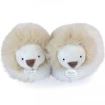Doudou et Compagnie Chaussons b&eacute;b&eacute; Lion blanc (0-6 mois)