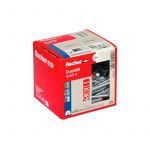 Fischer DuoHM Lot de 25 chevilles pour corps creux 4 x 55 S TX, chevilles &agrave; plaque avec vis &agrave; t&ecirc;te panhead m&eacute;trique et entra&icirc;nement TX pour la fixation de supports TV, luminaires, &eacute;tag&egrave;res murales,