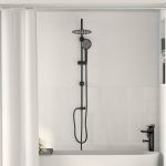 VidaXL Syst&egrave;me de Douche Noir 45 x 20 x 96 cm Laiton, Sus201 et ABS