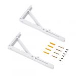 Emuca Jeu de Supports de pliage, longueur 403mm, Acier, Peint en blanc