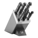 Zwilling Bloc de Couteaux (7 Pi&egrave;ces), Bloc en Fr&ecirc;ne, Couteaux & Ciseaux, Acier Inoxydable Sp&eacute;cial, Manche Plastique, s&eacute;rie Twin Gourmet