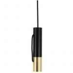 Xanlite Suspension Tempo en métal noir et laiton, culot E27 - COSDETEMBL