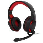 Amstrad Casque Pro Gamer Basic AMS H555 rouge avec R&eacute;tro&eacute;clairage LED - 40mm Power Bass avec micro int&eacute;gr&eacute;, r&eacute;glage volume