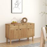 VidaXL Buffet 114x43x73,5 cm Bois massif de pin - Marron