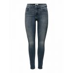 Only Jean Taille Moyenne Wauw Life Skinny Denim Bj777 L Blue Black Denim / Detail Bj777