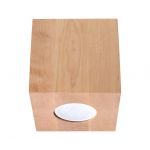 L inaire Center Plafonnier QUAD bois bois naturel 1 ampoule