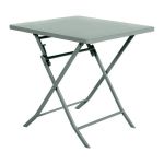 Hesperide Table de jardin pliante carr&eacute;e M&eacute;tal Greensboro (70 x 70 cm) - Vert olive