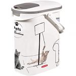 Curver Conteneur &agrave; Croquettes Pour Chats - 10L/4KG - Pets Collection - Rangement Herm&eacute;tique Anti-Odeurs pour Nourriture pour Chats - 19 x 30 x 35 cm