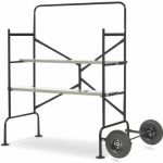 Alice's Garden Echafaudage pliable. sur deux niveaux. mobile. 2 roues. L140x l78 x H135cm ouvert. poids supporté 150 kgs