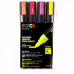 Posca Set de 4 feutres avec pointe conique moyenne