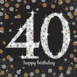 Amscan 16 serviettes 40 ans