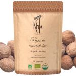 Khla - Noix de Muscade Entières Bio – Sachet fraicheur 200g - Noix Muscade du Sri Lanka - Ingrédient Cuisine & Pâtisserie - Épice d’Asie Rare - Direct producteur - Épice Noël, Quiches, Purées, Gratins