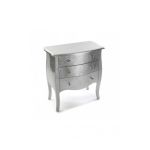 Versa Commode design feuilles d'argent 3 tiroirs CAGLIARI