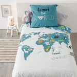 Parure Enfant Carte Du Monde 140x200Cm