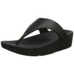 FitFlop Lulu Leather Toepost, Sandales Bout Ouvert Femme, Noir (Noir), 38 EU