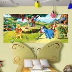 AG Poster g&eacute;ant Winnie l'Ourson Anniversaire Disney intisse 202X90 CM ART