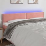 VidaXL Tête de lit à led Rose 180x5x78/88 cm Velours 30295 - Rose