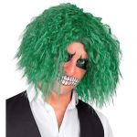 Ruedelafete W WIDMANN MILANO Party Fashion - Perruque clown tueur, vert ou rouge, cheveux synthétiques, accessoire clown d'horreur, déguisement Halloween