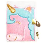Avenue mandarine Journal intime fourrure - 17 x 12,5 cm - Licorne - 240 pages